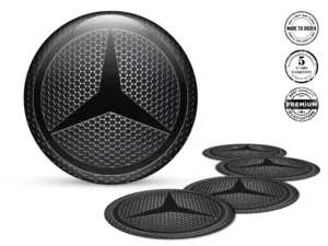 Mercedes Adesivo Cupola Design Emblemi Ruota Pregiati